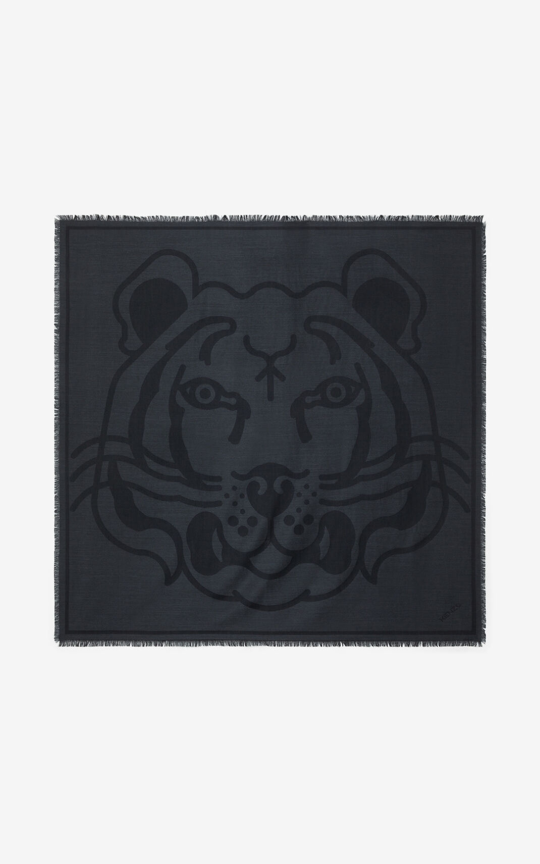 Bandana Kenzo K Tiger wool Feminino - Cinzentas Escuro | 740LKIJTB